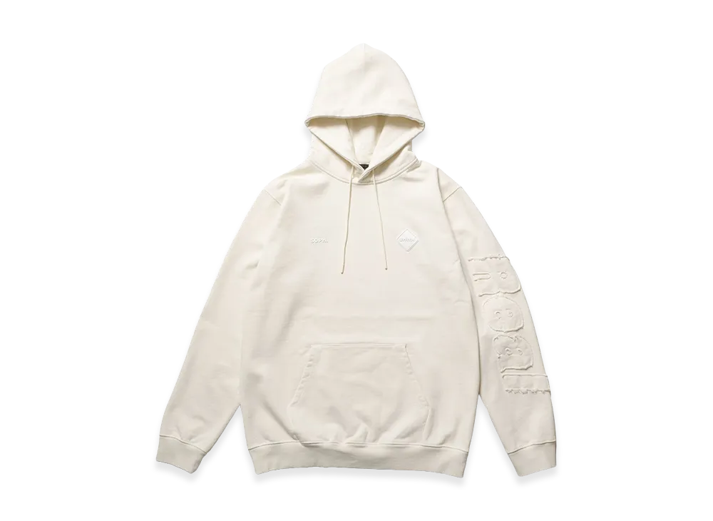 F.C.Real Bristol Cut-Off Logo Sweat Hoodie "Off White"