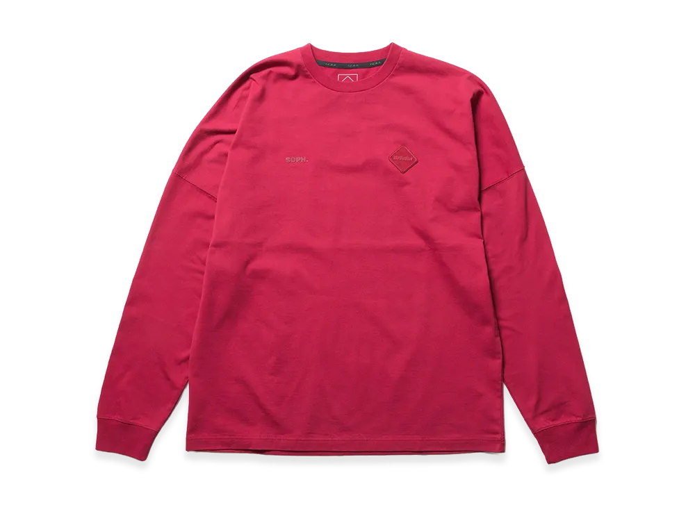 F.C.Real Bristol Cut-Off Logo L/S Tee "Red"