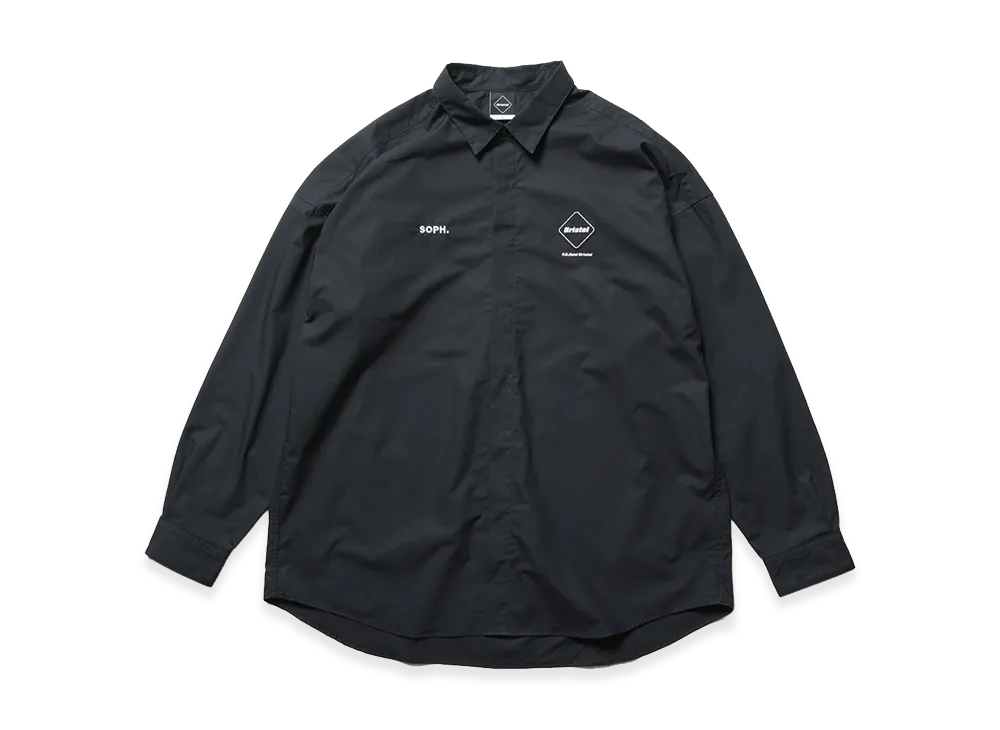 F.C.Real Bristol Authentic Fly Front L/S Shirt "Black"