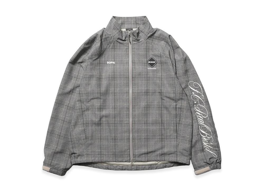 F.C.Real Bristol Plaid Ventilation Practice Jacket "Gray"