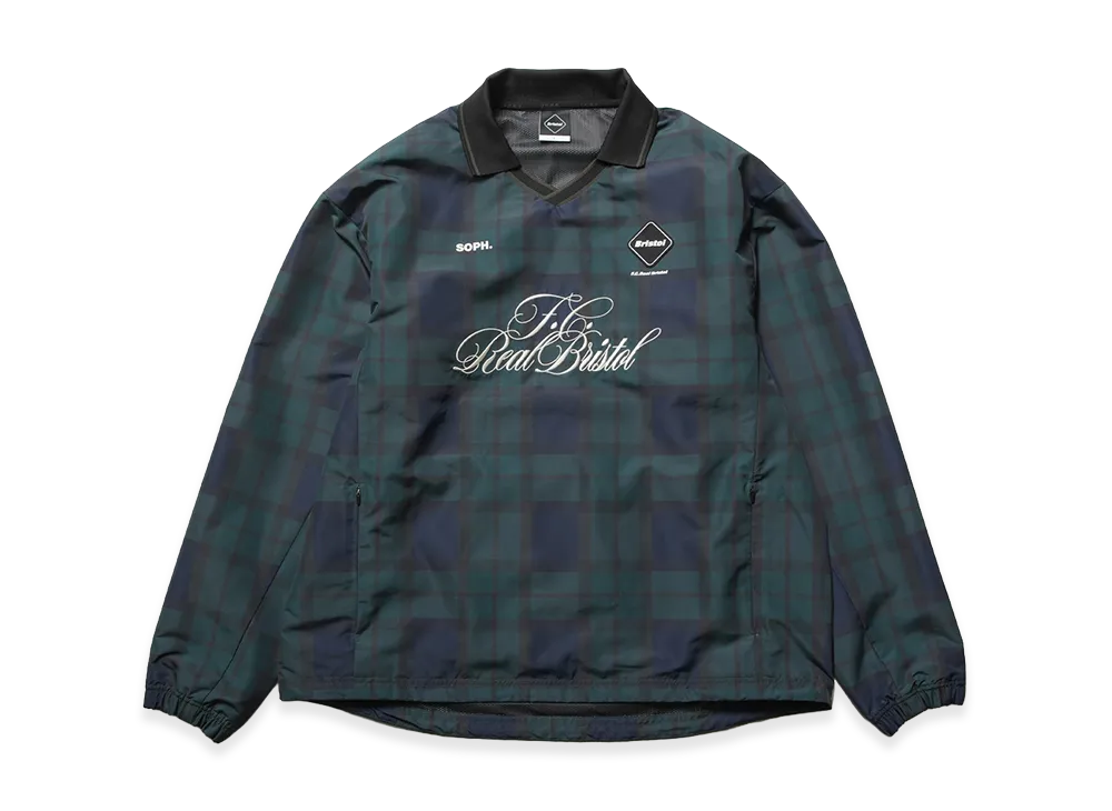 F.C.Real Bristol Plaid Practice Polo Collar Piste "Navy"