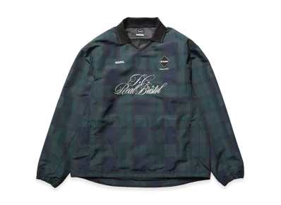 F.C.Real Bristol Plaid Practice Polo Collar Piste "Navy"