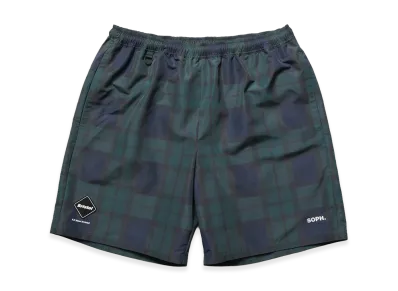 F.C.Real Bristol Plaid Practice Shorts "Navy"