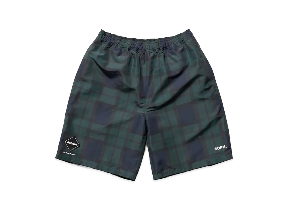 F.C.Real Bristol for Kids Plaid Practice Shorts "Navy"