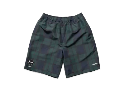 F.C.Real Bristol for Kids Plaid Practice Shorts "Navy"