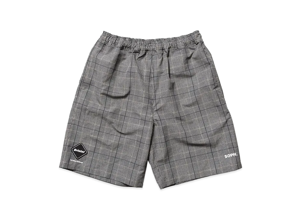F.C.Real Bristol for Kids Plaid Practice Shorts "Gray"