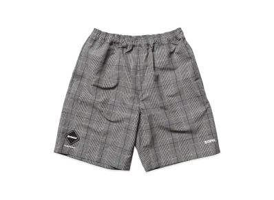 F.C.Real Bristol for Kids Plaid Practice Shorts "Gray"