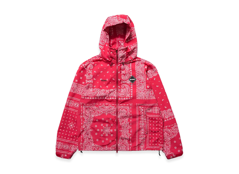 F.C.Real Bristol Bandana Nylon Hooded Blouson "Red"