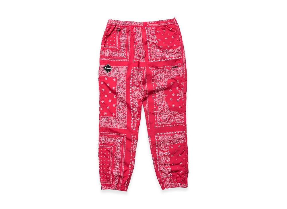 F.C.Real Bristol Bandana Nylon Easy Pants "Red"