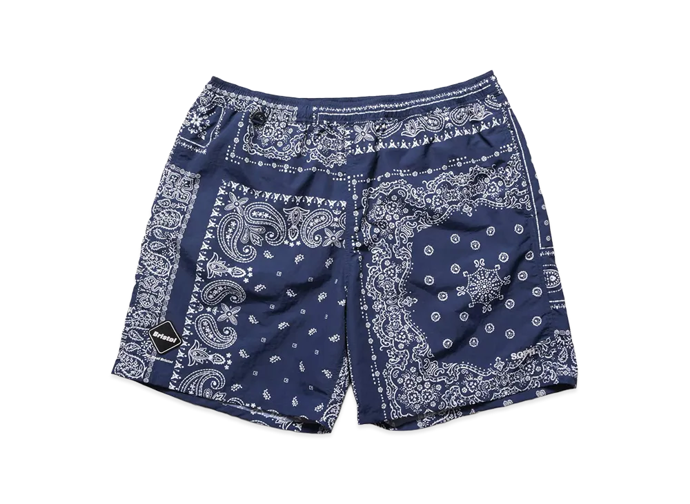 F.C.Real Bristol Bandana Nylon Easy Shorts "Navy"