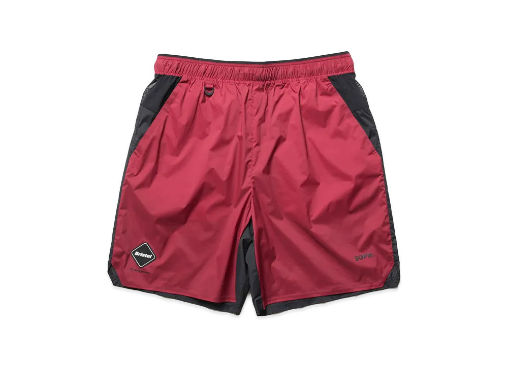 F.C.Real Bristol Light Weight Breathable Packable Shorts "Red"