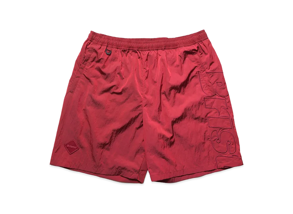 F.C.Real Bristol Big Logo Nylon Easy Shorts "Red"