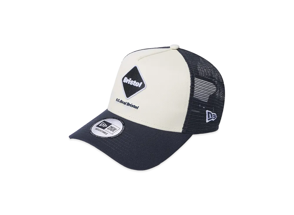 F.C.Real Bristol New Era Emblem 9Forty A-Frame Mesh Cap "Off White"