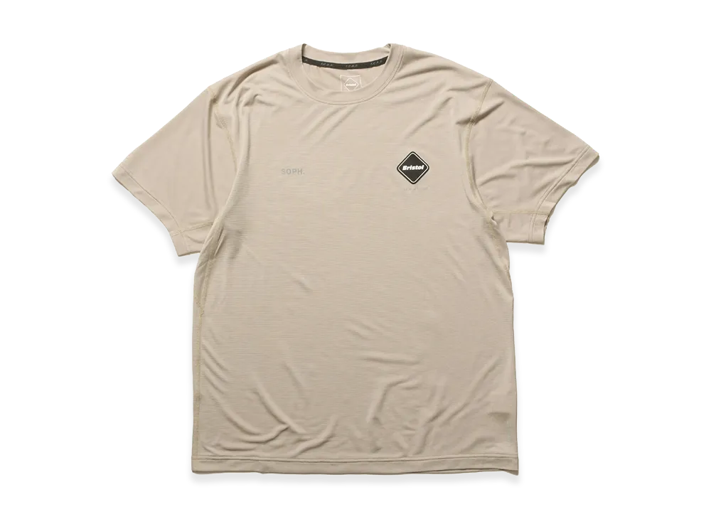 F.C.Real Bristol Polartec S/S Workout Top "Greige"