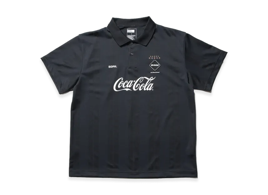 F.C.Real Bristol x Coca-Cola Weave Stripe S/S Polo F.C.Real Bristol x Coca-Cola Weave Stripe S/S Polo