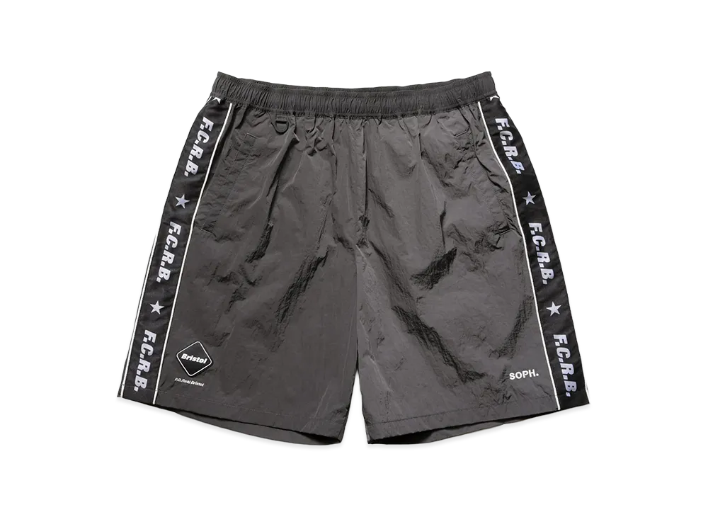 F.C.Real Bristol Nylon Chambray Practice Shorts "Charcoal Gray"