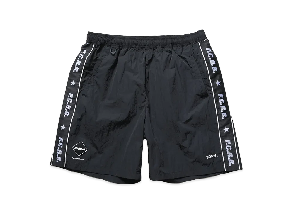 F.C.Real Bristol Nylon Chambray Practice Shorts "Black"