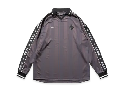 F.C.Real Bristol Shadow Weave Stripe L/S Top "Charcoal Gray"