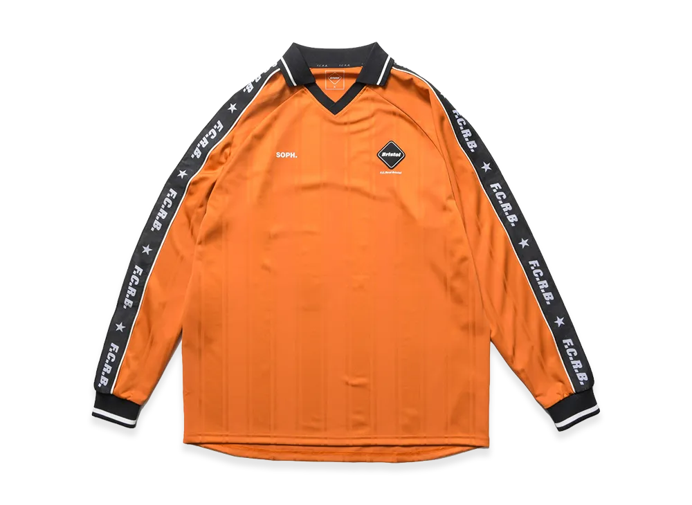 F.C.Real Bristol Shadow Weave Stripe L/S Top "Orange"