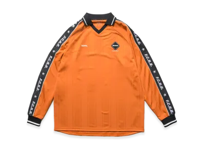 F.C.Real Bristol Shadow Weave Stripe L/S Top "Orange"