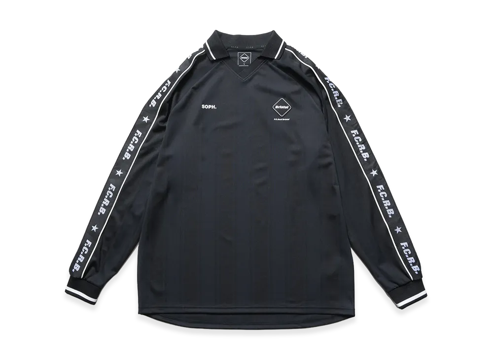 F.C.Real Bristol Shadow Weave Stripe L/S Top "Black"