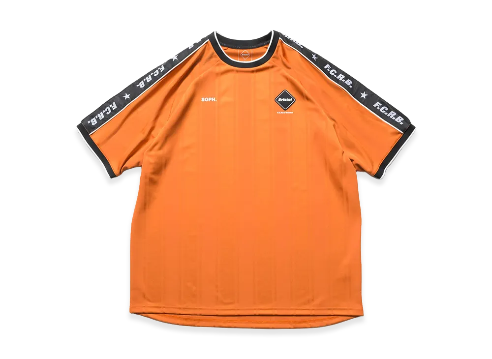 F.C.Real Bristol Shadow Weave Stripe S/S Top "Orange"