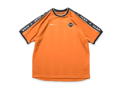 F.C.Real Bristol Shadow Weave Stripe S/S Top "Orange"