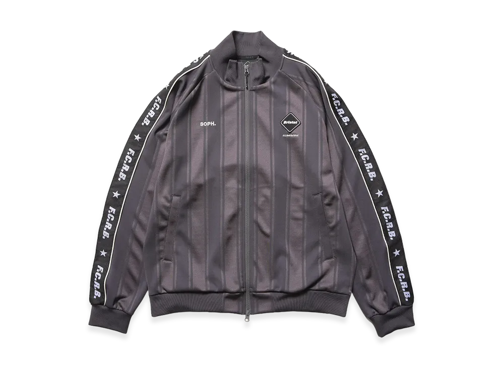F.C.Real Bristol Shadow Weave Stripe Jacket "Charcoal Gray"