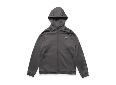 F.C.Real Bristol Quarter Knit Essential Zip-Up Hoodie "Charcoal Gray"