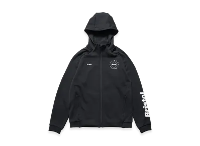 F.C.Real Bristol Quarter Knit Essential Zip-Up Hoodie "Black"