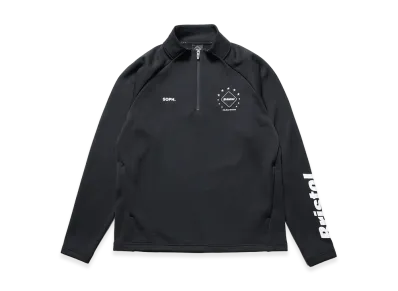 F.C.Real Bristol Quarter Knit Essential Half-Zip Top "Black"
