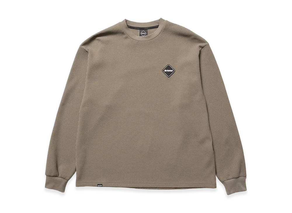 F.C.Real Bristol Tech Waffle Lounge L/S Top "Greige"