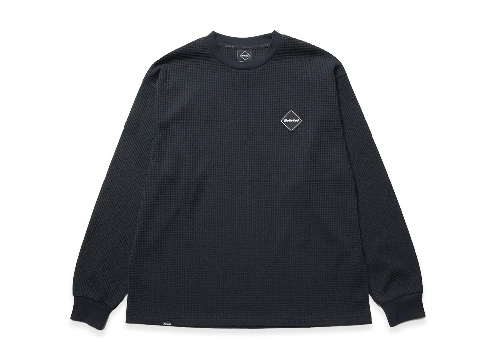F.C.Real Bristol Tech Waffle Lounge L/S Top "Black"