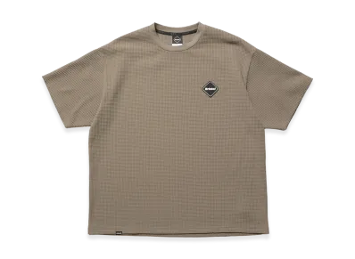 F.C.Real Bristol Tech Waffle Lounge S/S Top "Greige"