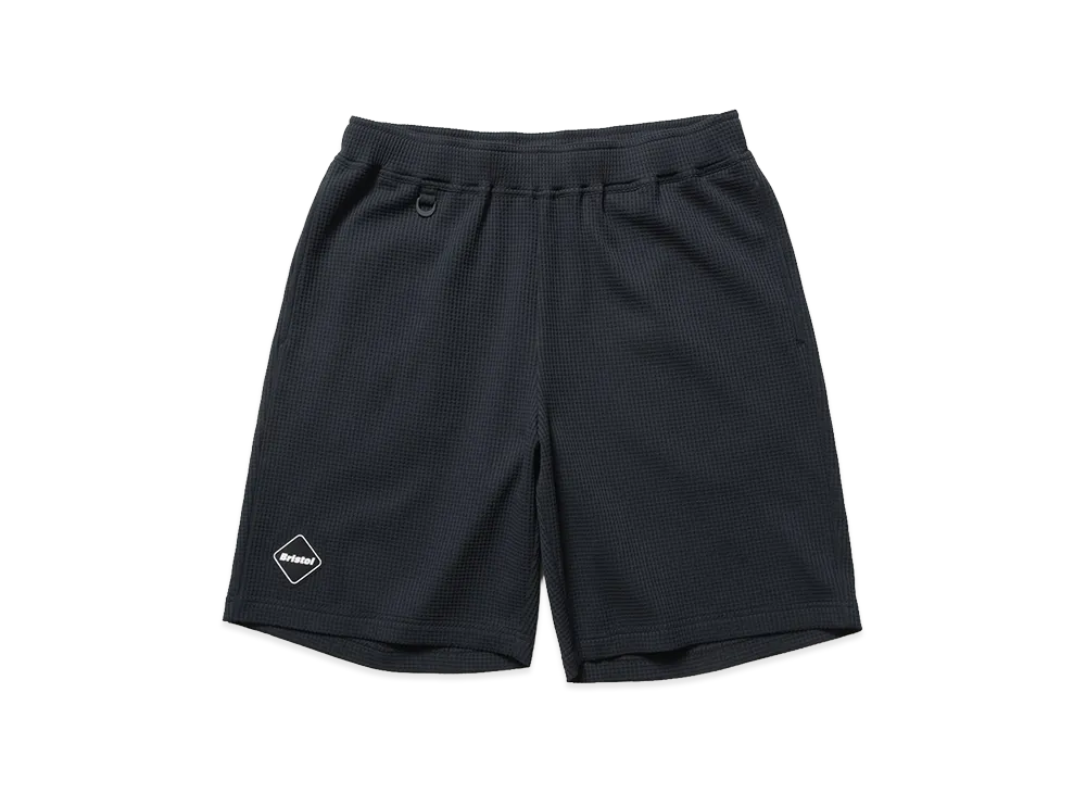 F.C.Real Bristol Tech Waffle Lounge Shorts "Black"