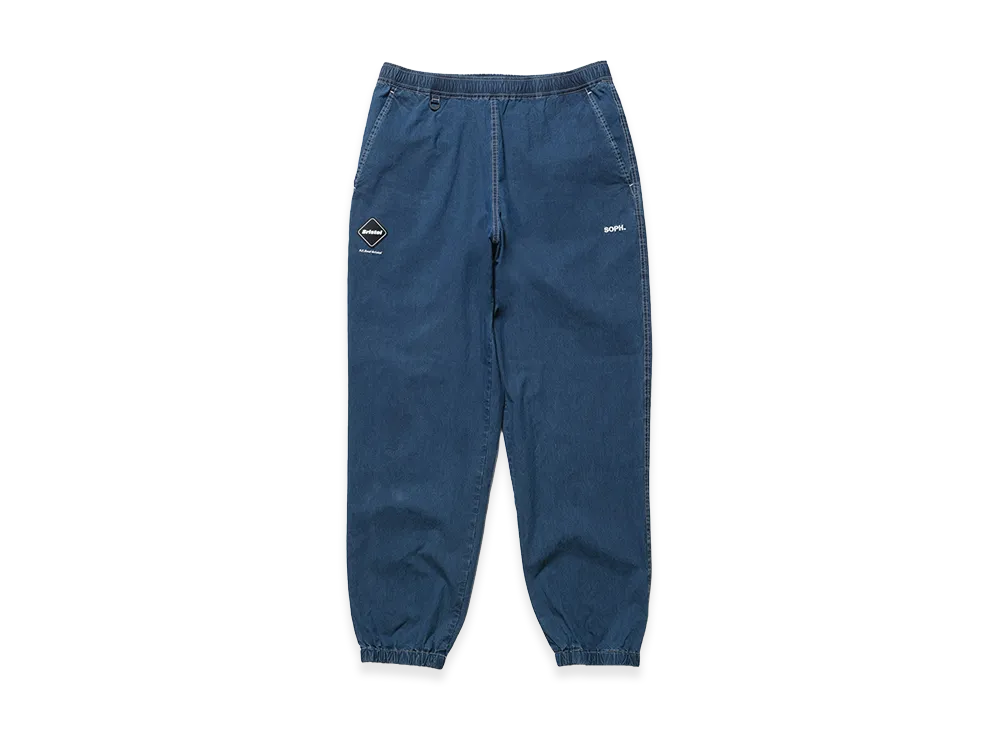 F.C.Real Bristol Washed Crisp Denim Track Pants "Indigo"