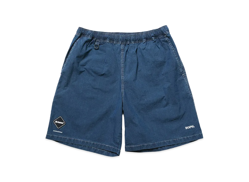 F.C.Real Bristol Washed Crisp Denim Easy Shorts "Indigo"