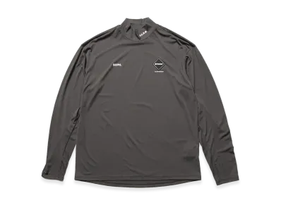 F.C.Real Bristol L/S Mockneck Top "Charcoal Gray"
