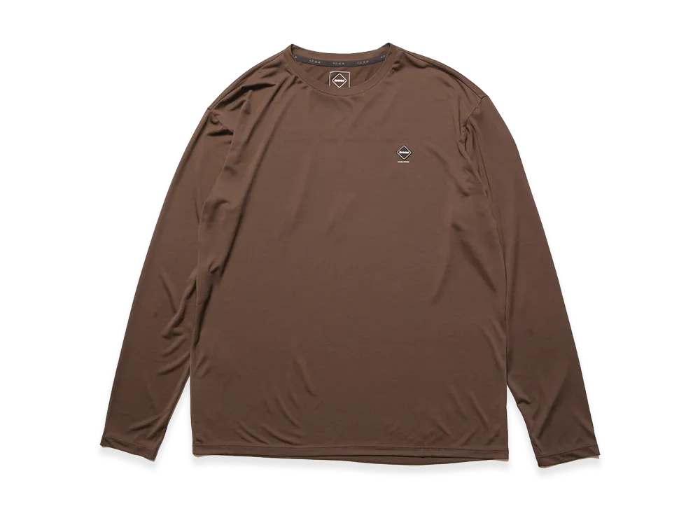 F.C.Real Bristol Reflective Logo Tech Dry L/S Tee "Brown"