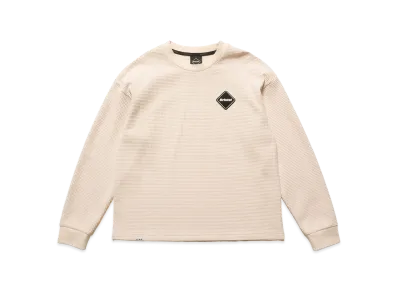 F.C.Real Bristol Kids Tech Waffle Lounge L/S Top "Off White"