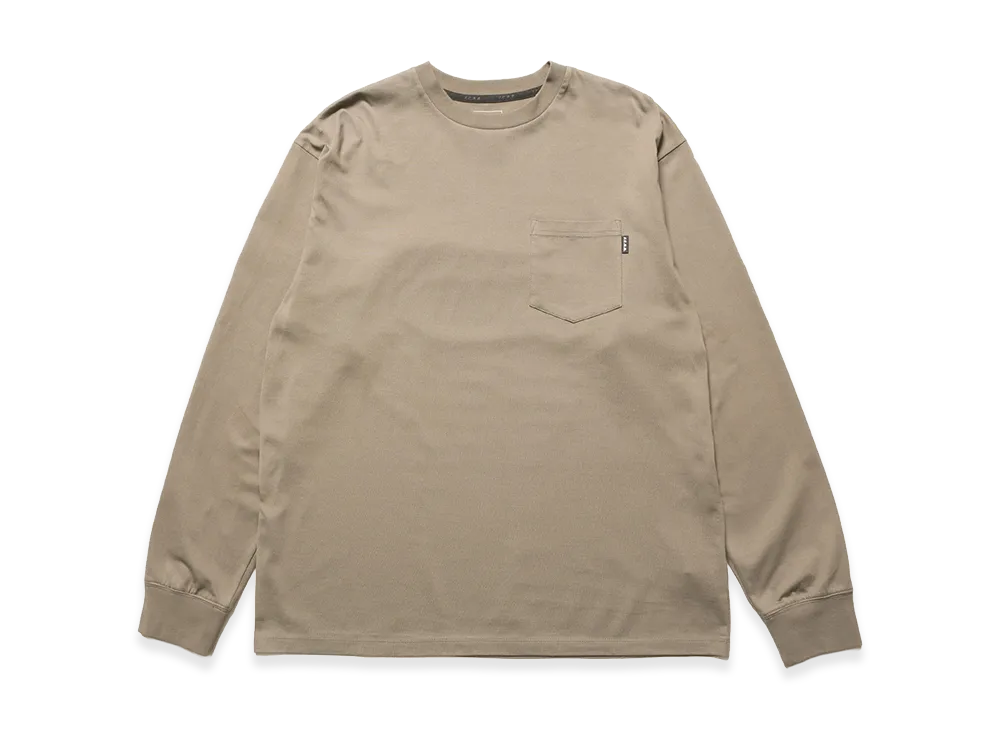 F.C.Real Bristol Origin L/S Pocket Tee "Greige"