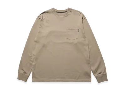 F.C.Real Bristol Origin L/S Pocket Tee "Greige"