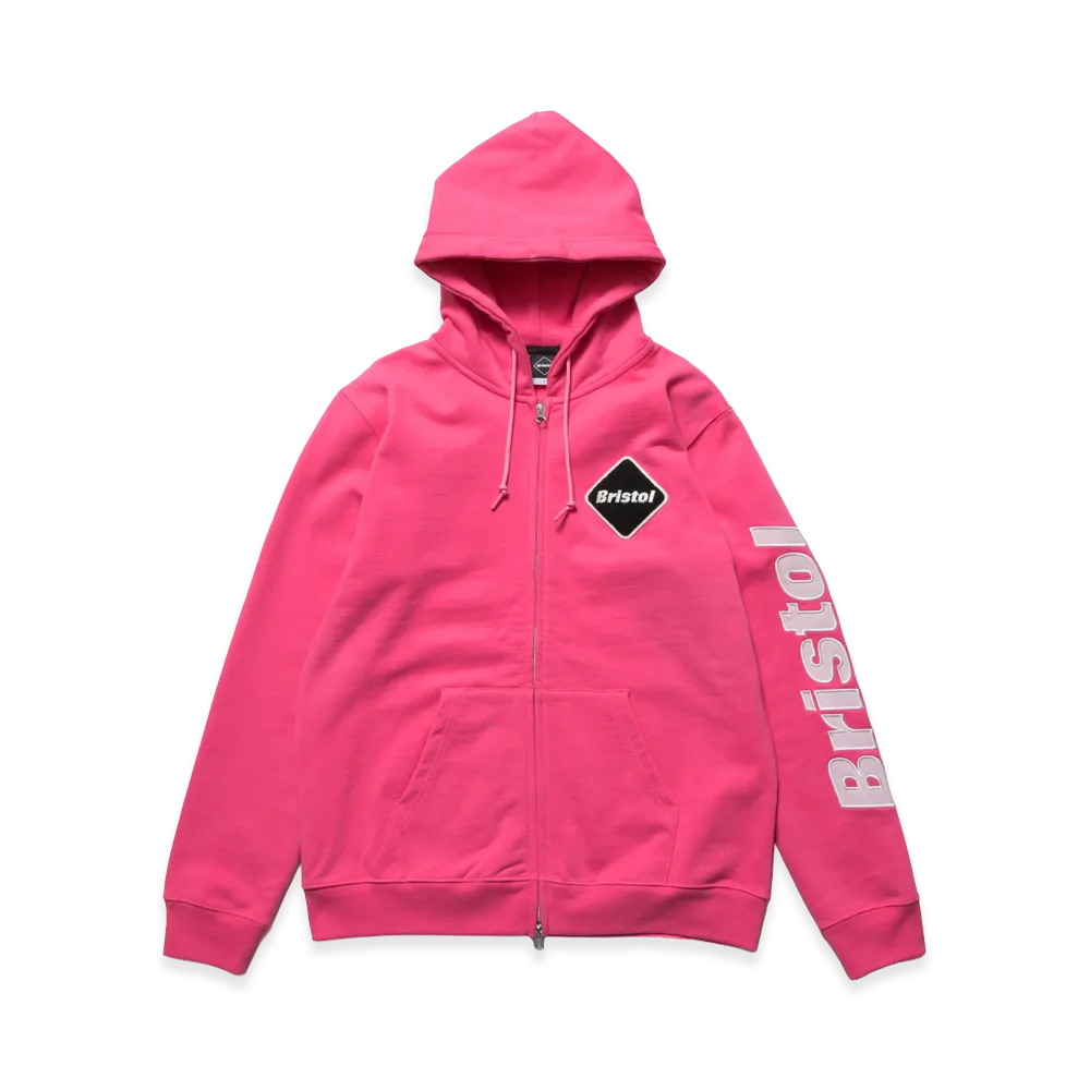 F.C.Real Bristol Sleeve Logo Zip-Up Sweat Hoodie "Pink"