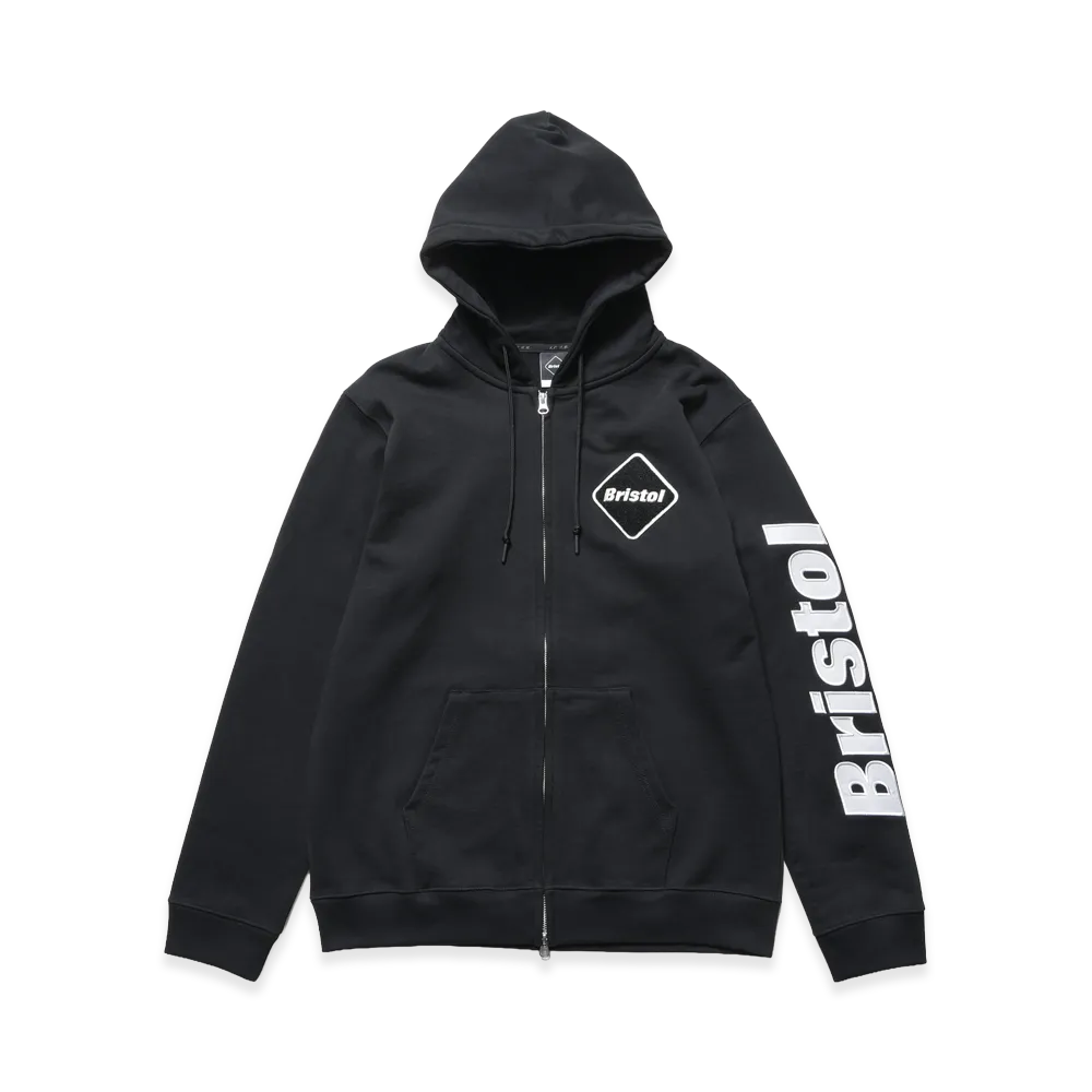F.C.Real Bristol Sleeve Logo Zip-Up Sweat Hoodie "Black"