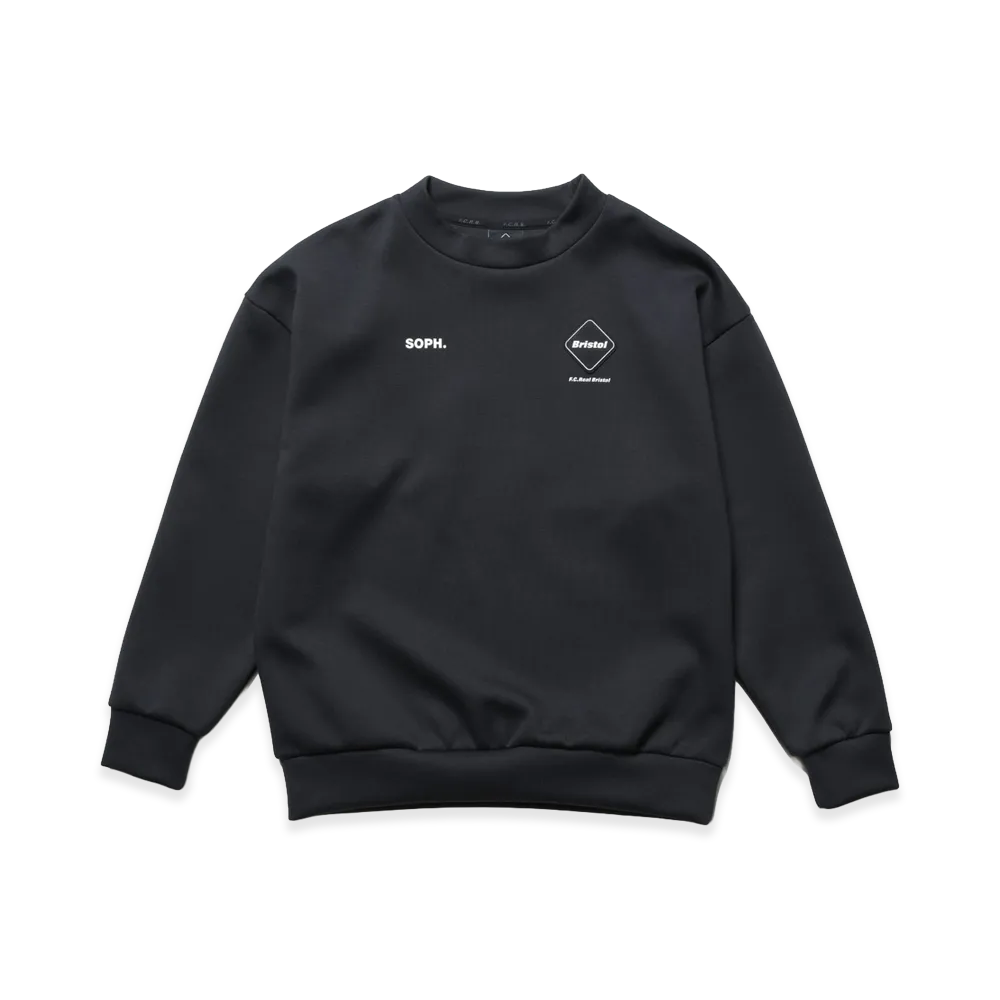 F.C.Real Bristol Kids Tech Sweat Crewneck Top "Black"