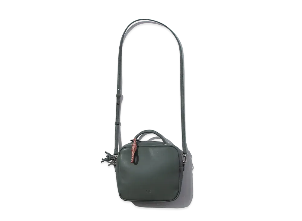 F/CE. Tech Leather Mini Square Shoulder "Foliage Green"