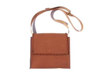 F/CE. Tech Suede Shoulder Bag "Camel"
