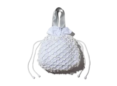 F/CE. Knotting Drawstring Tote "White"