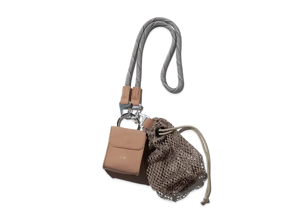 F/CE. Tech Leather Chain Purse "Beige"