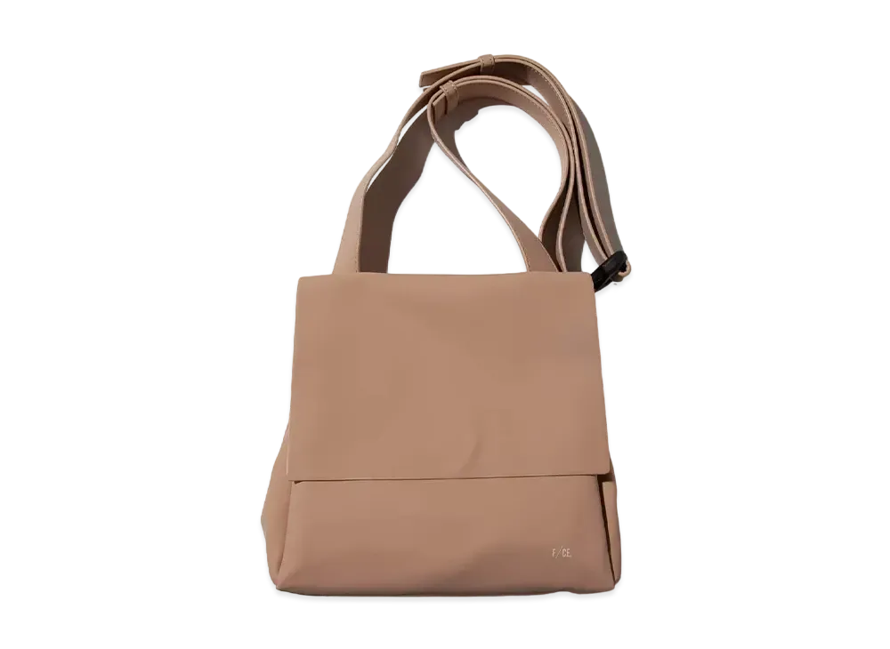 F/CE. Tech Leather Shoulder Bag "Beige"